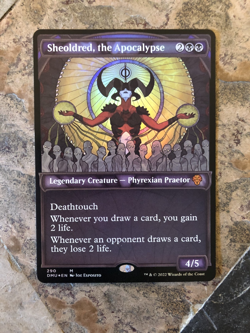 MTG - Sheoldred, the Apocalypse - FOIL - Altered - Read - Watch VIdeo of Item! - Image 1