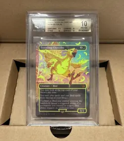 BGS 10 Pristine Traveling Chocobo 0551A Yellow Neon Ink Foil Final Fantasy MTG - Image 1
