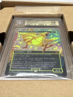 BGS 10 Pristine Traveling Chocobo 0551A Yellow Neon Ink Foil Final Fantasy MTG - Image 3