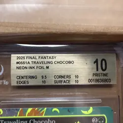 BGS 10 Pristine Traveling Chocobo 0551A Yellow Neon Ink Foil Final Fantasy MTG - Image 4