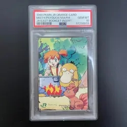 PSA 10 Pokemon Misty Psyduck Vulpix Ash Pikachu Togepi JR Orange Card 1999 - Image 2