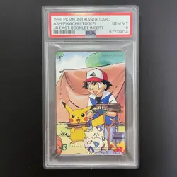 PSA 10 Pokemon Misty Psyduck Vulpix Ash Pikachu Togepi JR Orange Card 1999 - Image 4