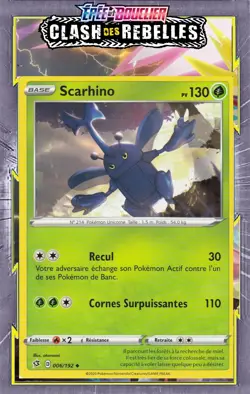 Scarhino - EB02:Clash des Rebelles - 006/192 - Carte Pokemon Neuve Francaise - Image 1