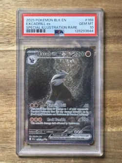 2025 Pokemon Black Bolt Excadrill ex Special Illustration Rare 168/086 PSA 10 - Image 1