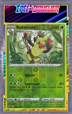 Badabouin Reverse -EB01:Epee et Bouclier- 013/202 -Carte Pokemon Neuve Francaise - Image 1