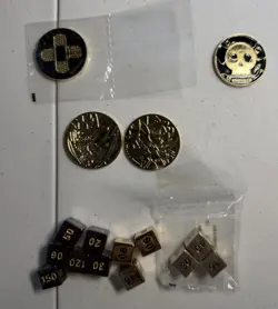 Pokemon TCG Zacian Premium Metal Coin, Metal Dice And Metal Condition Markers - Image 1