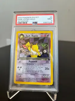 Dark Hypno 1st Edition Holo 9/82 Pokemon 2000 Team Rocket PSA 9 - Image 1