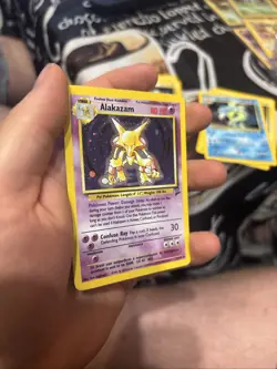 Pokemon TCG Alakazam Base Set 2 1/130 Holo Unlimited Holo Rare With Holo Swirl - Image 3