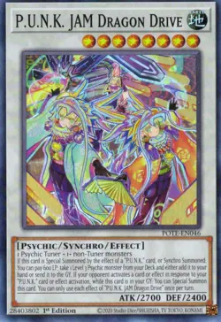Yu-Gi-Oh! P.U.N.K. JAM Dragon Drive 1st Ed. POTE-EN046 Super Rare NM/LP x1 - Image 1