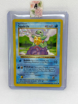 Squirtle Base Set 63/102 Shadowless Pokemon Trading Card - Image 2