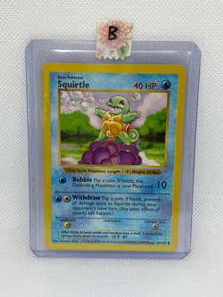 Squirtle Base Set 63/102 Shadowless Pokemon Trading Card - Image 4