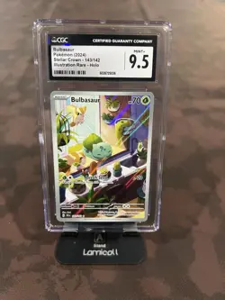 CGC 9.5 Bulbasaur 2024 Stellar Crown 143/142 Illustration Rare Pokemon Card - Image 1