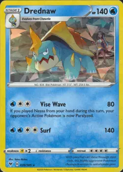 Drednaw (Cracked Ice Holo) 039/185 Holo Rare Deck Exclusives Pokemon Card NM/LP - Image 1
