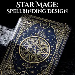Star Mage Trading Card Binder - 9 Pocket Ringless Navy Bronze + Blue Jewel - Image 2