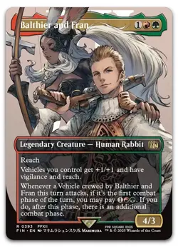 Balthier and Fran (0393) (Borderless) #393 (NM) Final Fantasy FIN Magic MTG - Image 1