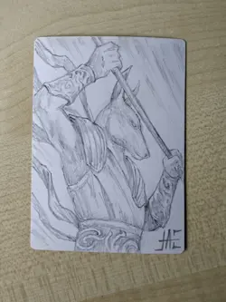 MTG Earthshaker Khenra Foil Artist Proof AP Signed with Sketch Jason A. Engle - Image 2