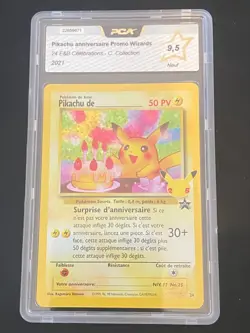 CARTE POKEMON PIKACHU DE _____ 24 PCA 9,5 ULTRA RARE FR EB CELEBRATIONS - Image 1