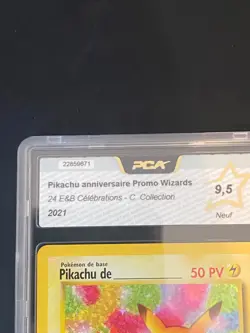CARTE POKEMON PIKACHU DE _____ 24 PCA 9,5 ULTRA RARE FR EB CELEBRATIONS - Image 2