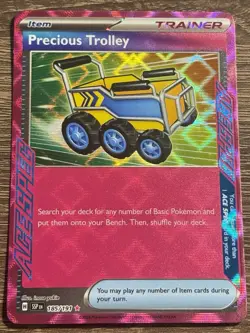 Pokemon TCG Precious Trolley 185/191 Sv08: Surging Sparks ACE SPEC Rare NM/M (L) - Image 1