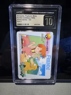 1999 POKEMON JPN BANDAI CARDDASS SER 5 MISTY/PSYDUCK/SLOWPOKE CGC Pristine 10 - Image 2