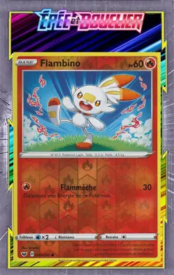 Flambino Reverse - EB01:Epee et Bouclier- 030/202 -Carte Pokemon Neuve Francaise - Image 1