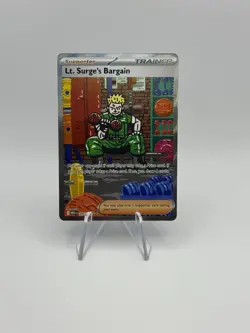 Lt. Surge's Bargain Special Illustration Rare 185/132 Pokemon TCG Mega Evolution - Image 1