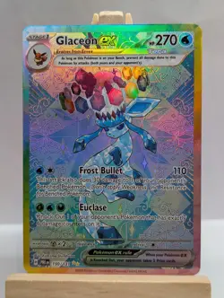 Custom Fan Art Glaceon EX Tera High Quality Custom Card Foil Finish Full Art - Image 1
