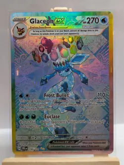 Custom Fan Art Glaceon EX Tera High Quality Custom Card Foil Finish Full Art - Image 3