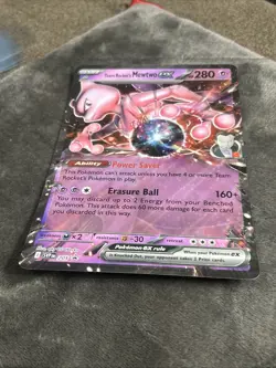 pokemon TCG Team Rocket’s Mew Ex Black Pro Black Promo Oversized Card - Image 2