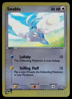Pokemon Card - Swablu Dragon 75/97 Common Reverse Holo - Image 1