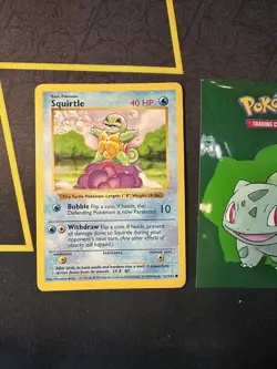 Pokemon Card Shadowless SQUIRTLE 63/102 Base Set 101🔥MP🔥 - Image 1