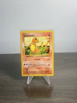 Pokemon Charmander Shadowless Base Set Card # 46/102 WOTC TCG 1999 MP - Image 1
