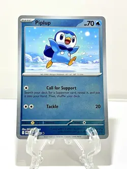 Piplup #027/094 Reverse Holo - ME02: Phantasmal Flames - Pokemon TCG NM - Image 1