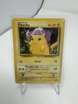 Pikachu 58/102 Base Set Shadowless Regular Pokemon TCG Iconic Pokemon - Image 1