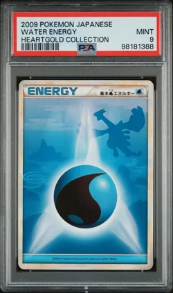 Pokemon PSA 9 2009 Japanese Water Energy Heartgold Collection Christmas GiftU - Image 1