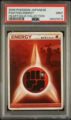 Pokemon PSA 9 2009 1st Edition Japanese Fighting Energy Heartgold Collection - Image 1