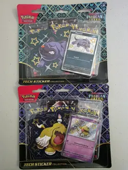 Pokemon Paldean Fates Tech Sticker Collection- Maschiff & Greavard (Lot of 2) - Image 1