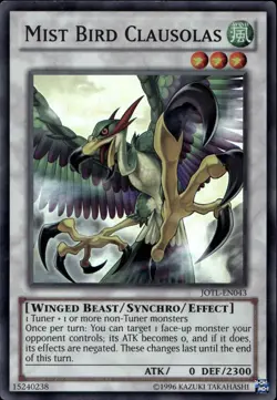 Mist Bird Clausolas Unl Ed Super Rare JOTL-EN043 Yu-Gi-Oh! - Image 1
