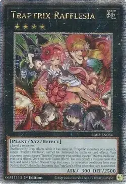 Yugioh RA02-EN034 Traptrix Rafflesia Quarter Century Secret Rare 1st MINT - Image 1