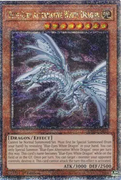 Yugioh RA02-EN010 Blue-Eyes Alternative White Dragon Quarter Century 1st MINT - Image 1