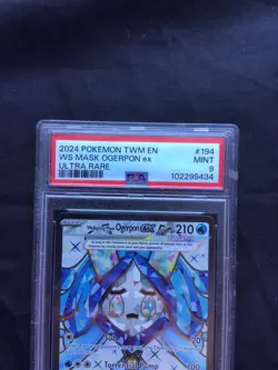 Pokemon Twilight Masquerade Full Art: Wellspring Ogerpon EX 194/167 PSA 9 - Image 3