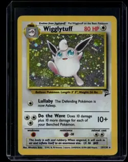Pokemon TCG Wigglytuff 19/130 Base Set 2 Holo DMG Damaged - Image 1