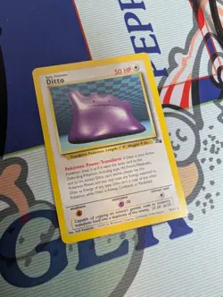 Pokemon TCG - DITTO - 18/62 - RARE - UNLIMITED -FOSSIL (1999) WOTC - Played Dmg - Image 4