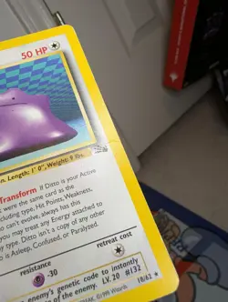 Pokemon TCG - DITTO - 18/62 - RARE - UNLIMITED -FOSSIL (1999) WOTC - Played Dmg - Image 5