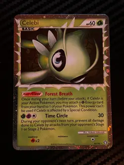 Celebi (Prime) 92/102 Triumphant Holo Pokemon TCG Rare Vintage - Image 3