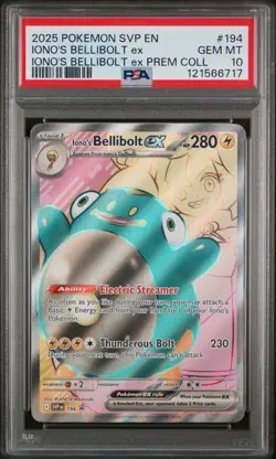 2025 Pokemon Iono's Bellibolt EX Black Star Promo #194 PSA 10 - Image 1