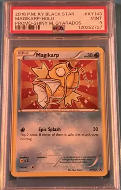 PSA 9 MINT Magikarp Pokemon 2016 Shiny Black Star Promo #XY143 - Image 1