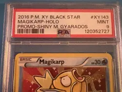 PSA 9 MINT Magikarp Pokemon 2016 Shiny Black Star Promo #XY143 - Image 2