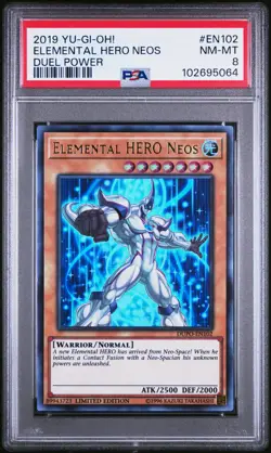 2019 YU-GI-OH! DUEL POWER #EN102 ELEMENTAL HERO NEOS PSA 8 - Image 1