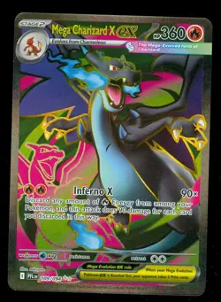 Pokemon MEGA CHARIZARD X EX 109/094 - Phantasmal Flames - RARE FULL ART - Card B - Image 1